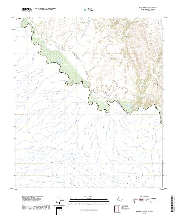 US Topo 7.5-minute map for Bramlett Ranch TXCHH