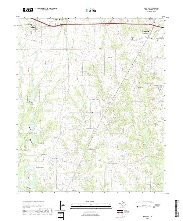 US Topo 7.5-minute map for Brashear TX