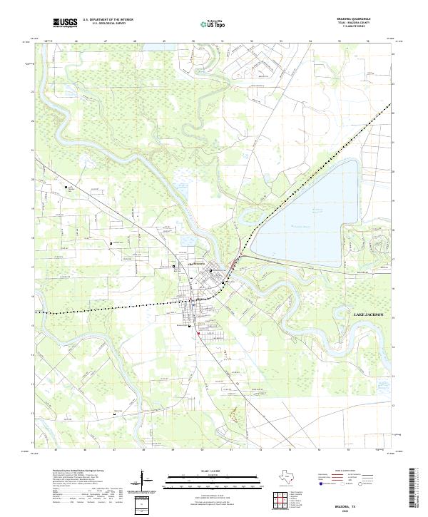 US Topo 7.5-minute map for Brazoria TX