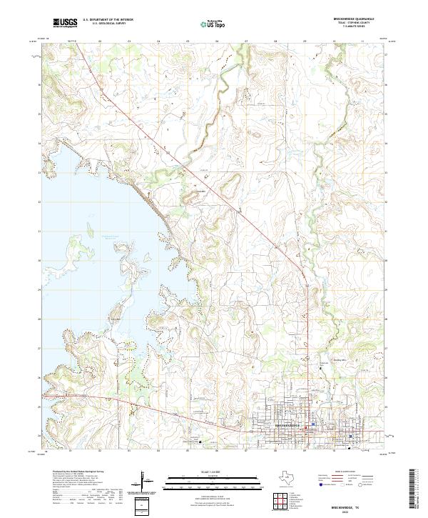 US Topo 7.5-minute map for Breckenridge TX