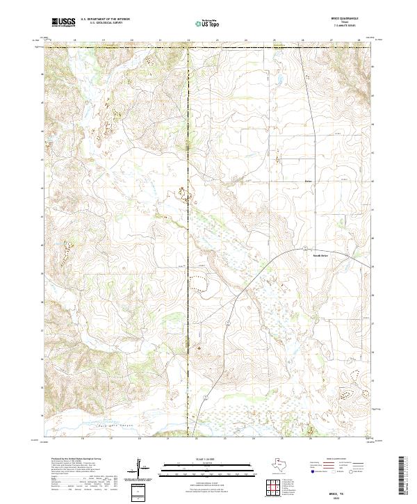 US Topo 7.5-minute map for Brice TX