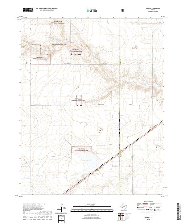 US Topo 7.5-minute map for Brickel TX