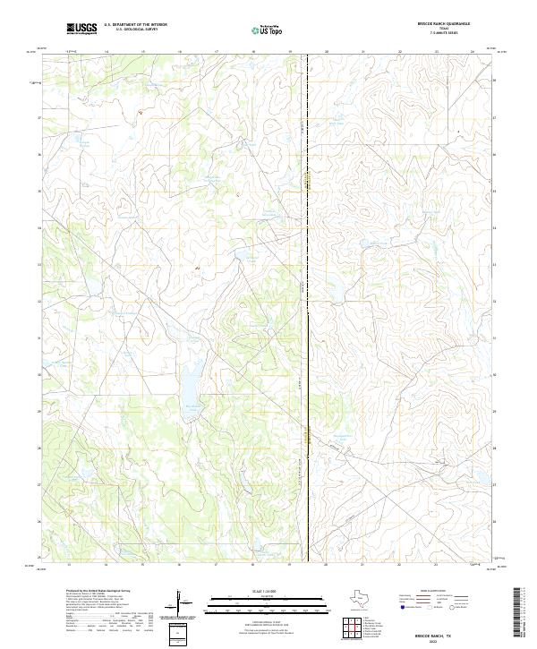 US Topo 7.5-minute map for Briscoe Ranch TX