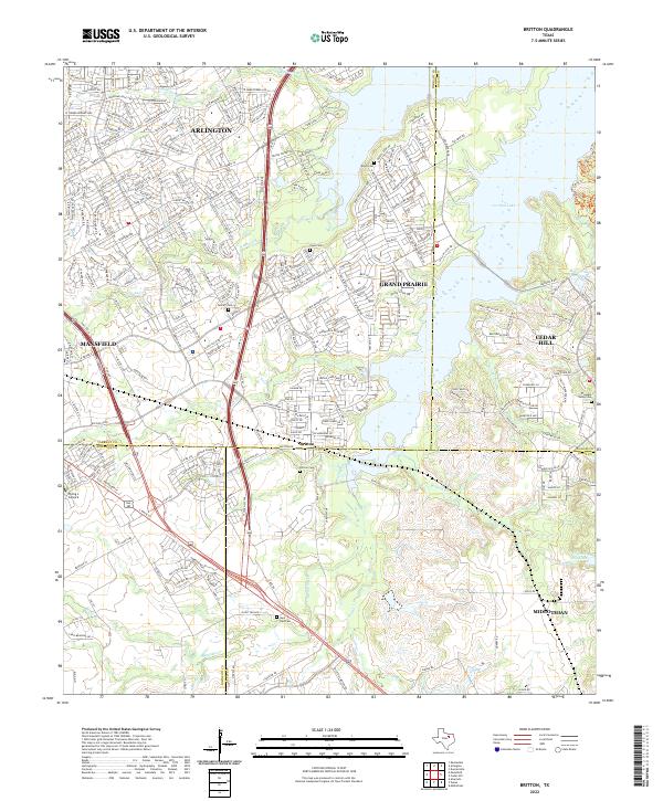 US Topo 7.5-minute map for Britton TX