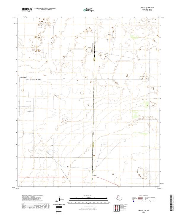 US Topo 7.5-minute map for Bronco TXNM