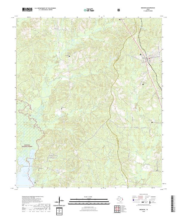 US Topo 7.5-minute map for Bronson TX