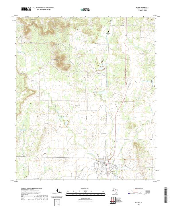 US Topo 7.5-minute map for Bronte TX