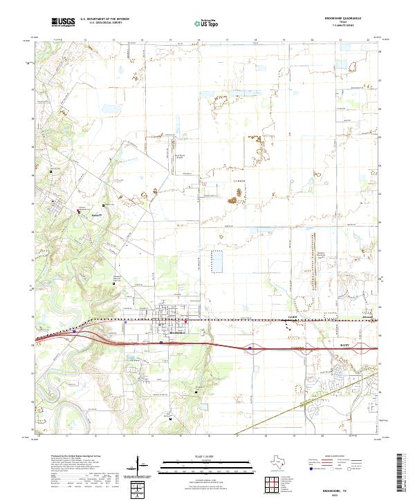 US Topo 7.5-minute map for Brookshire TX