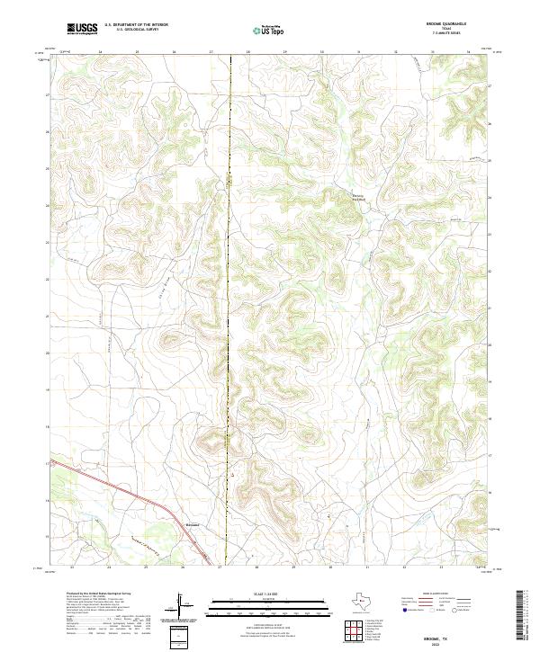 US Topo 7.5-minute map for Broome TX