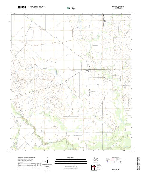 US Topo 7.5-minute map for Brundage TX