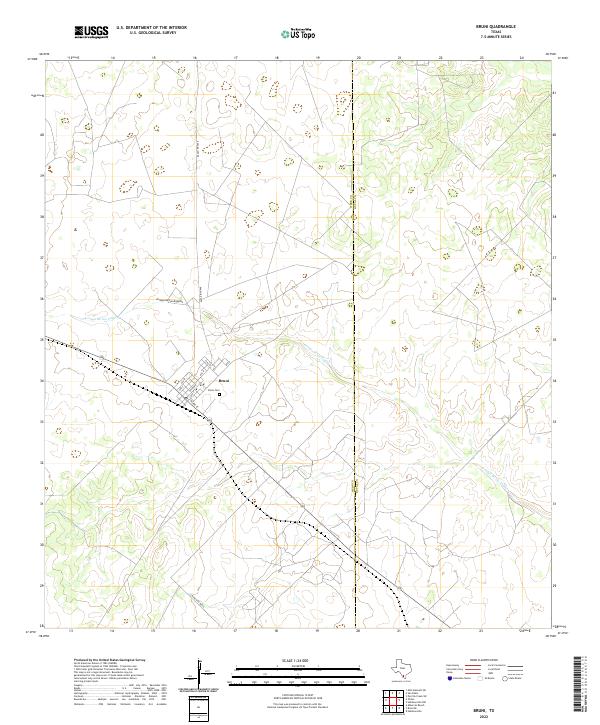 US Topo 7.5-minute map for Bruni TX