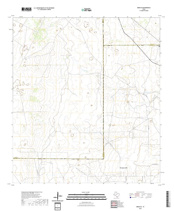 US Topo 7.5-minute map for Bruni SE TX