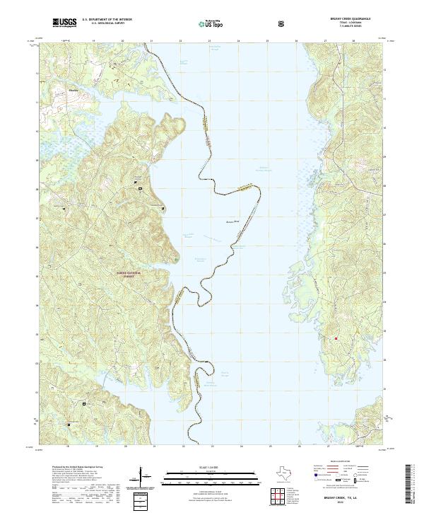 US Topo 7.5-minute map for Brushy Creek TXLA