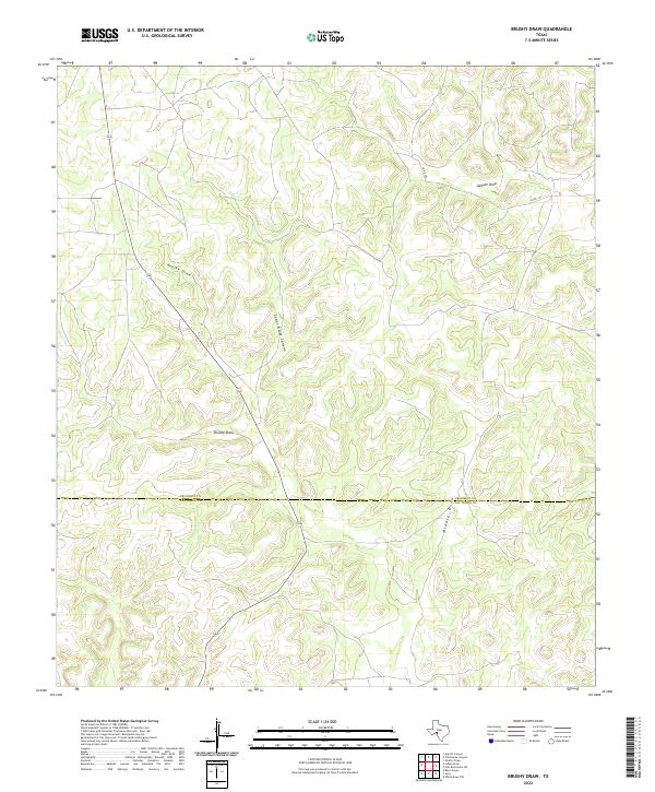 US Topo 7.5-minute map for Brushy Draw TX