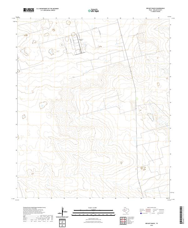 US Topo 7.5-minute map for Bryant Ranch TX