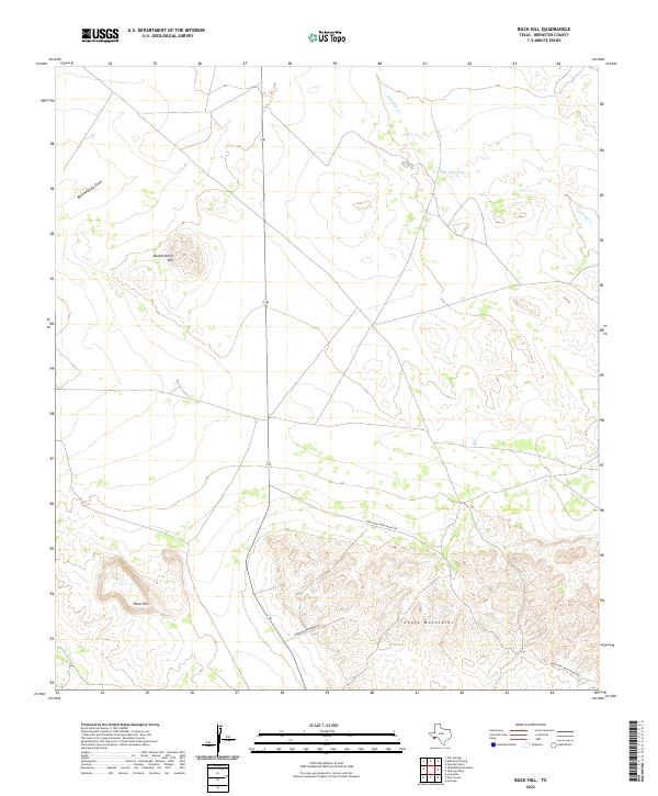 US Topo 7.5-minute map for Buck Hill TX