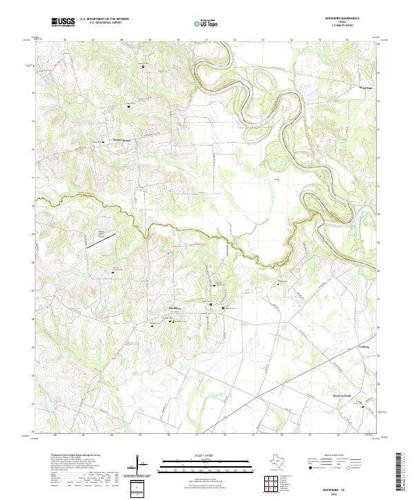 US Topo 7.5-minute map for Buckhorn TX