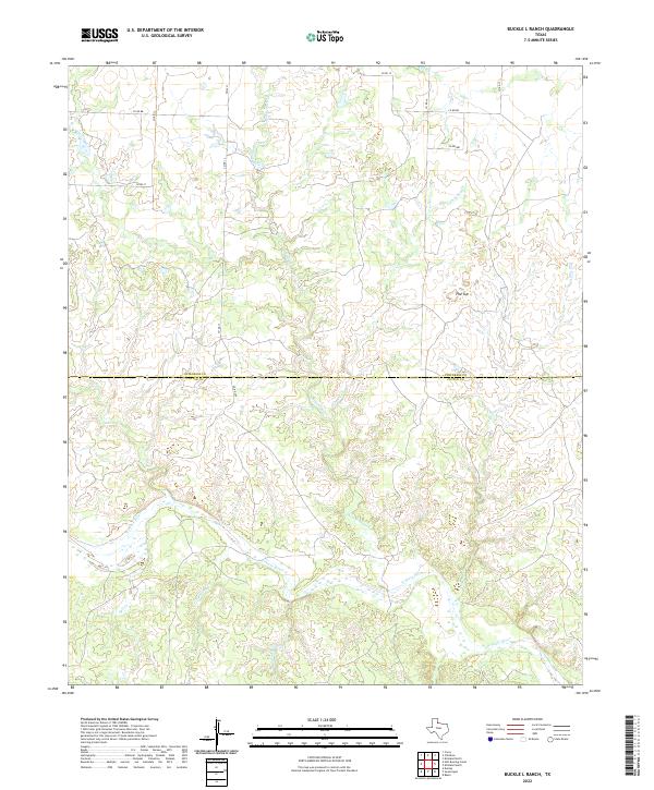 US Topo 7.5-minute map for Buckle L Ranch TX