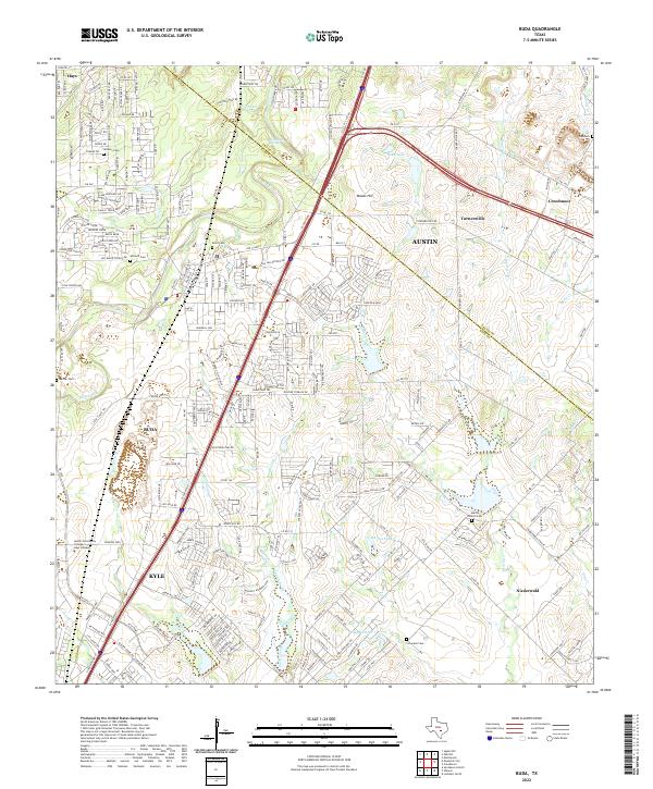 US Topo 7.5-minute map for Buda TX