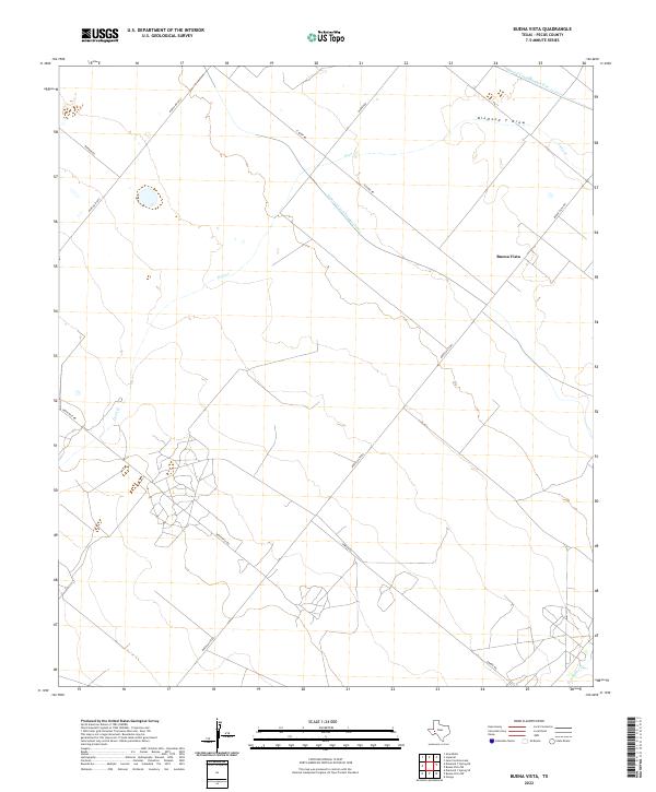 US Topo 7.5-minute map for Buena Vista TX