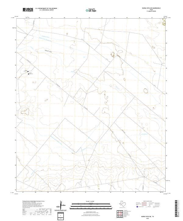 US Topo 7.5-minute map for Buena Vista NE TX