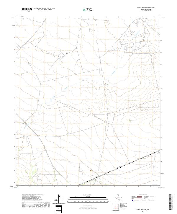 US Topo 7.5-minute map for Buena Vista SW TX