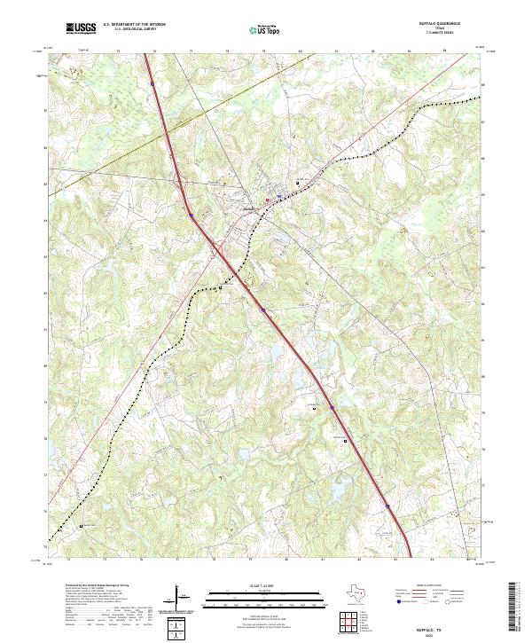 US Topo 7.5-minute map for Buffalo TX