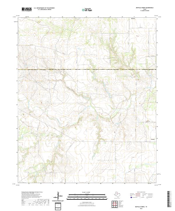 US Topo 7.5-minute map for Buffalo Creek TX