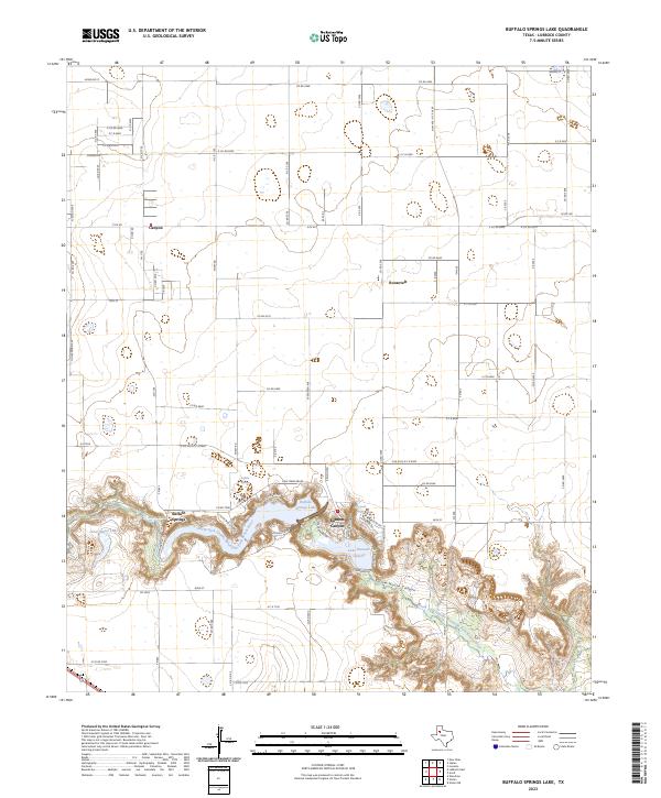 US Topo 7.5-minute map for Buffalo Springs Lake TX