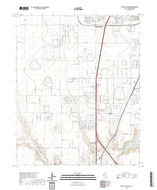 US Topo 7.5-minute map for Buffalo Stadium TX