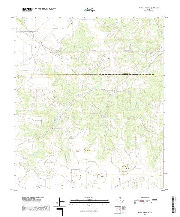 US Topo 7.5-minute map for Buffalo Well NW TX