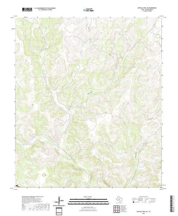 US Topo 7.5-minute map for Buffalo Well SE TX