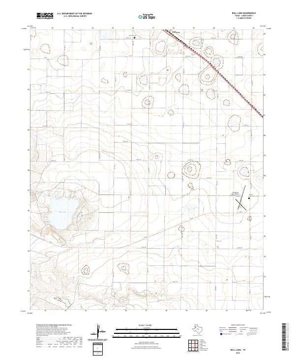 US Topo 7.5-minute map for Bull Lake TX