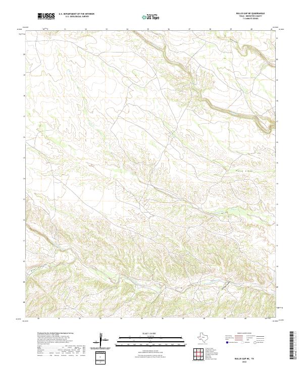 US Topo 7.5-minute map for Bullis Gap NE TX