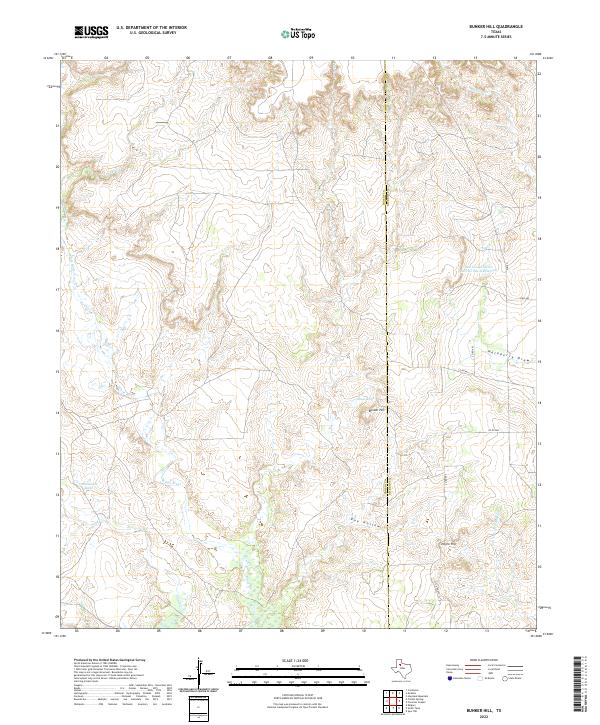 US Topo 7.5-minute map for Bunker Hill TX