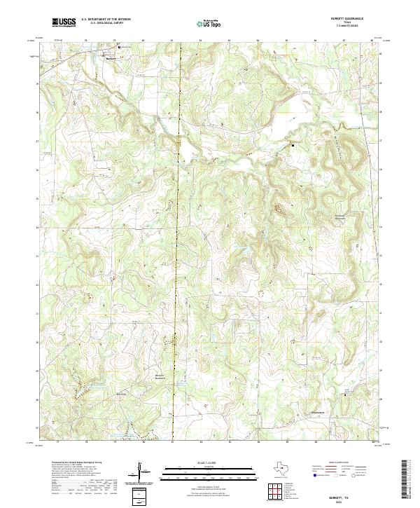 US Topo 7.5-minute map for Burkett TX