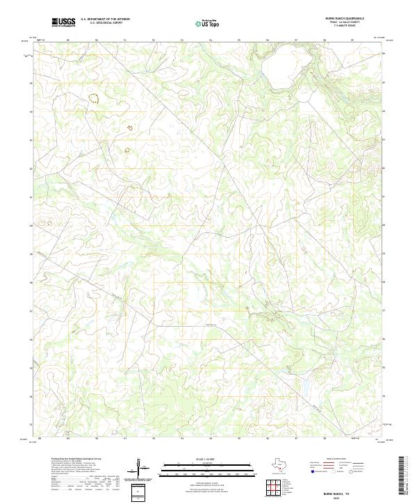 US Topo 7.5-minute map for Burns Ranch TX