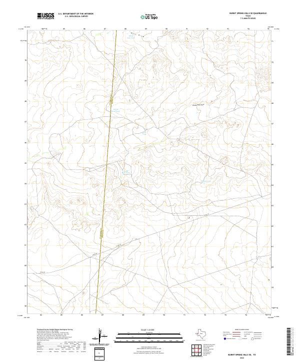 US Topo 7.5-minute map for Burnt Spring Hills SE TX