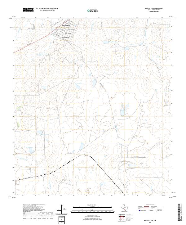 US Topo 7.5-minute map for Burrito Tank TX