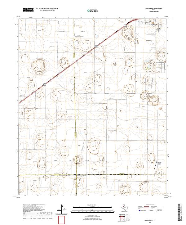 US Topo 7.5-minute map for Busterville TX