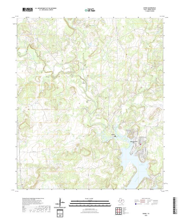 US Topo 7.5-minute map for Byrds TX