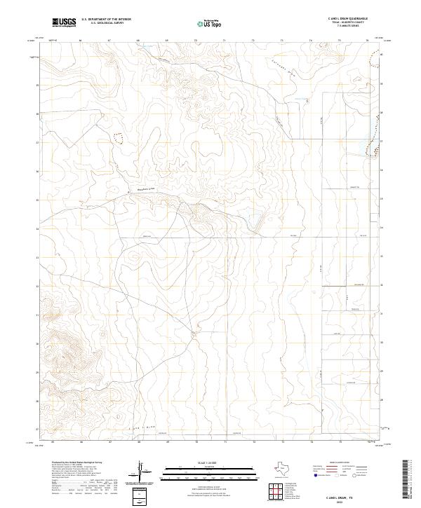 US Topo 7.5-minute map for C And L Draw TX