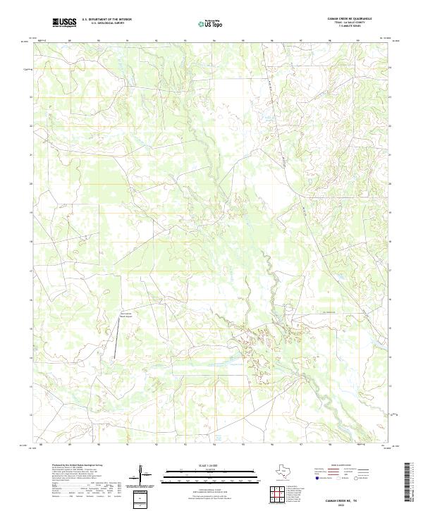 US Topo 7.5-minute map for Caiman Creek NE TX