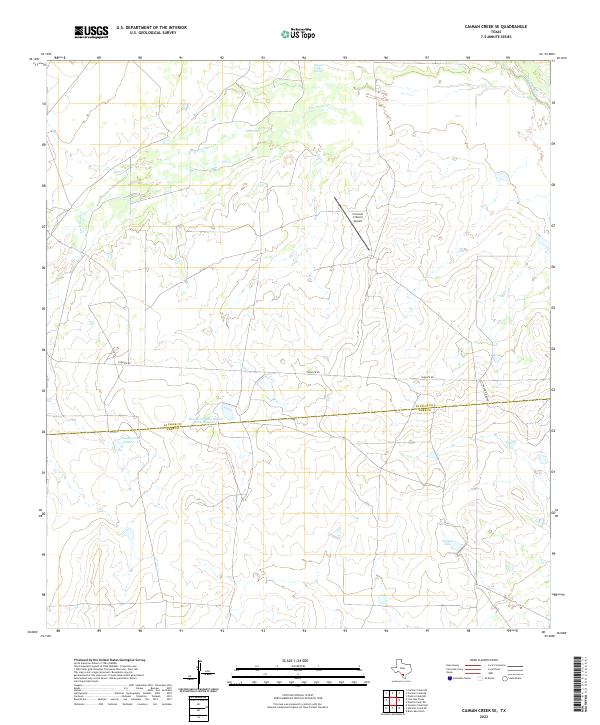 US Topo 7.5-minute map for Caiman Creek SE TX