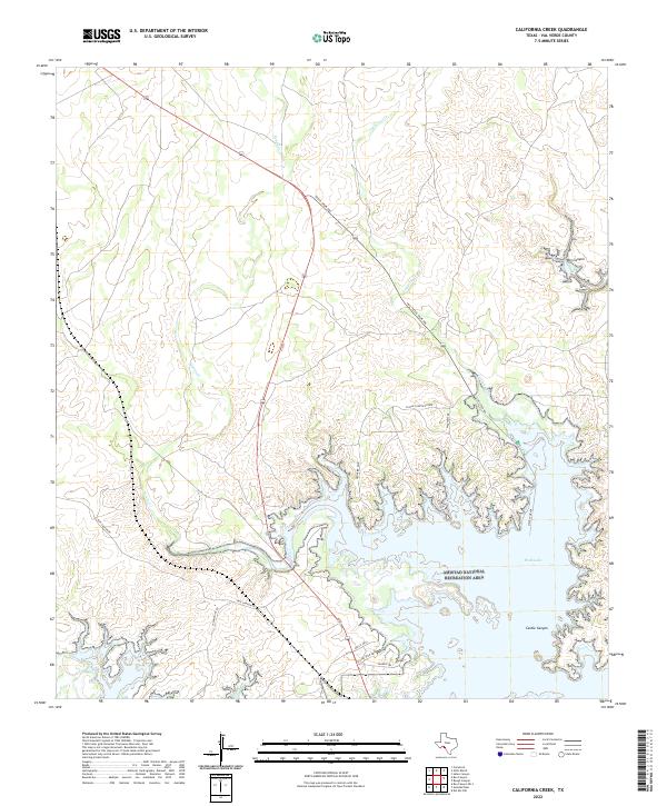 US Topo 7.5-minute map for California Creek TX