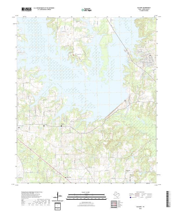 US Topo 7.5-minute map for Calvary TX