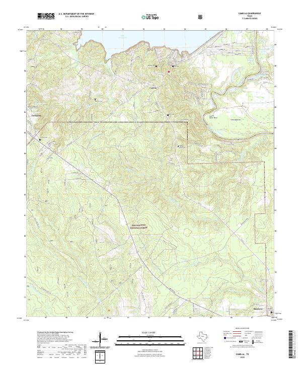 US Topo 7.5-minute map for Camilla TX