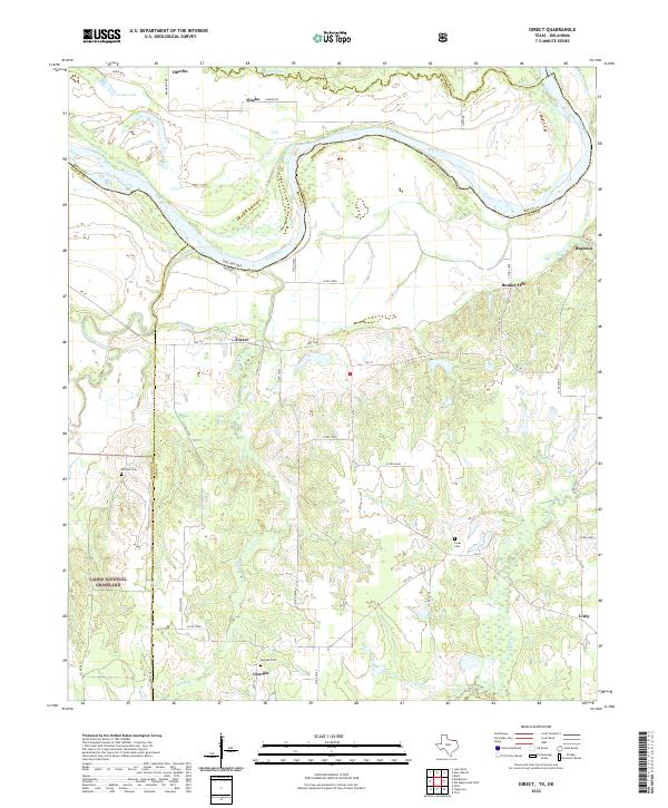 US Topo 7.5-minute map for Direct TXOK