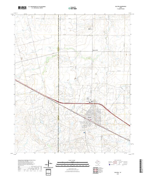 US Topo 7.5-minute map for Electra TX – American Map Store