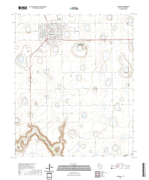 US Topo 7.5-minute map for Floydada TX